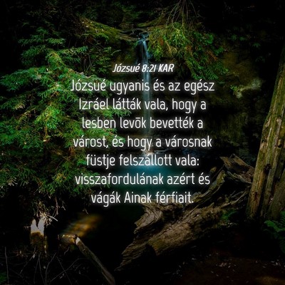 Picture 04 - Józsué 8:21 KAR - Józsué ugyanis és az egész Izráel látták - Bible Verse Picture