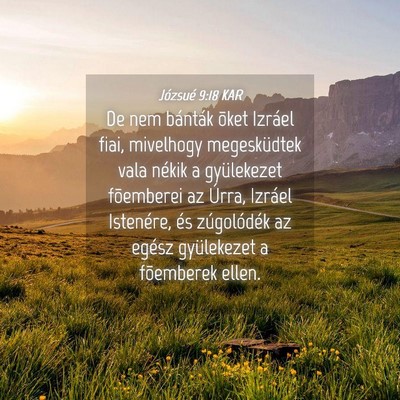 Picture 04 - Józsué 9:18 KAR - De nem bánták õket Izráel fiai, mivelhogy - Bible Verse Picture