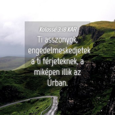 Picture 04 - Kolossé 3:18 KAR - Ti asszonyok, engedelmeskedjetek a ti - Bible Verse Picture