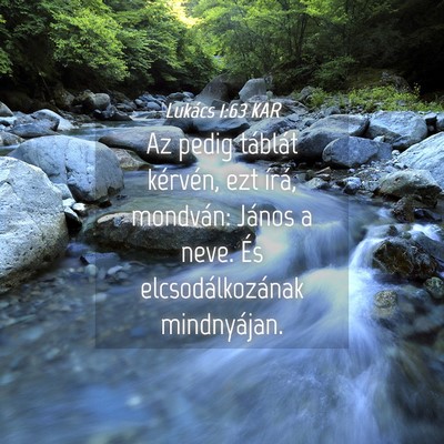 Picture 04 - Lukács 1:63 KAR - Az pedig táblát kérvén, ezt írá, mondván: - Bible Verse Picture