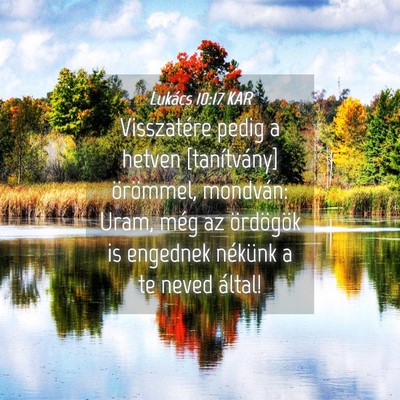 Picture 04 - Lukács 10:17 KAR - Visszatére pedig a hetven [tanítvány] - Bible Verse Picture
