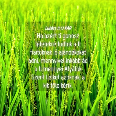 Picture 04 - Lukács 11:13 KAR - Ha azért ti gonosz létetekre tudtok a ti - Bible Verse Picture
