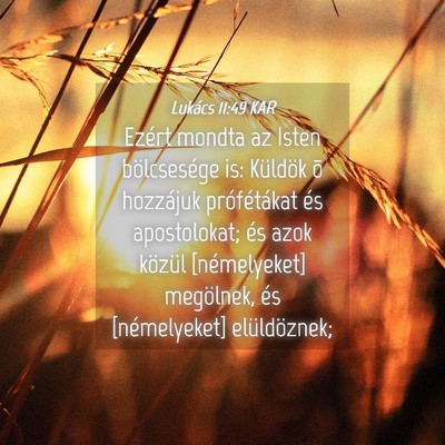 Picture 04 - Lukács 11:49 KAR - Ezért mondta az Isten bölcsesége is: Küldök - Bible Verse Picture