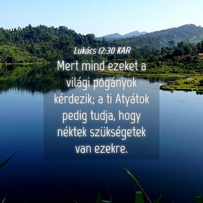 Picture 04 - Lukács 12:30 KAR - Mert mind ezeket a világi pogányok kérdezik; a - Bible Verse Picture