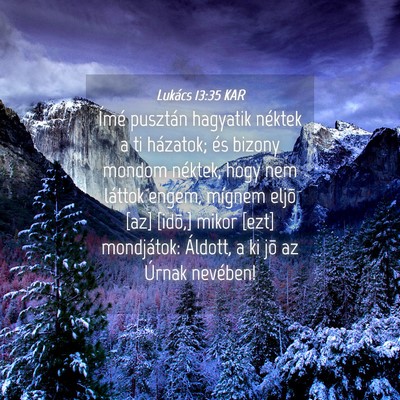Picture 04 - Lukács 13:35 KAR - Ímé pusztán hagyatik néktek a ti házatok; - Bible Verse Picture