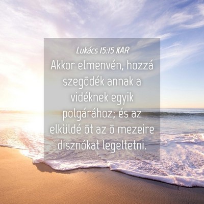 Picture 04 - Lukács 15:15 KAR - Akkor elmenvén, hozzá szegõdék annak a - Bible Verse Picture