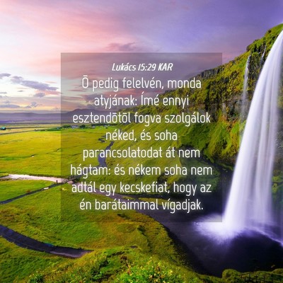 Picture 04 - Lukács 15:29 KAR - Õ pedig felelvén, monda atyjának: Ímé ennyi - Bible Verse Picture