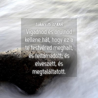 Picture 04 - Lukács 15:32 KAR - Vígadnod és örülnöd kellene hát, hogy ez a - Bible Verse Picture