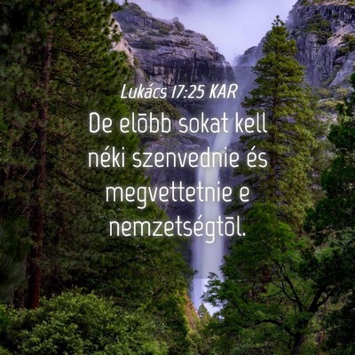 Picture 04 - Lukács 17:25 KAR - De elõbb sokat kell néki szenvednie és - Bible Verse Picture