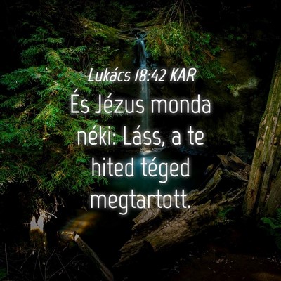 Picture 04 - Lukács 18:42 KAR - És Jézus monda néki: Láss, a te hited téged - Bible Verse Picture
