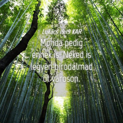 Picture 04 - Lukács 19:19 KAR - Monda pedig ennek is: Néked is legyen birodalmad - Bible Verse Picture