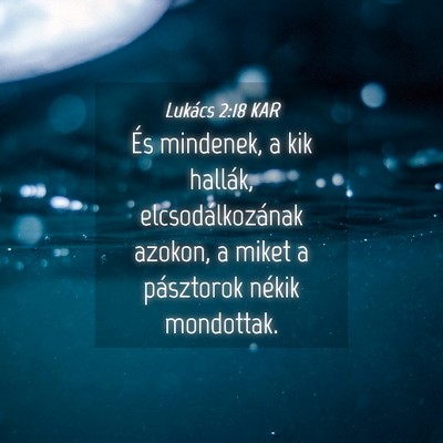 Picture 04 - Lukács 2:18 KAR - És mindenek, a kik hallák, elcsodálkozának - Bible Verse Picture