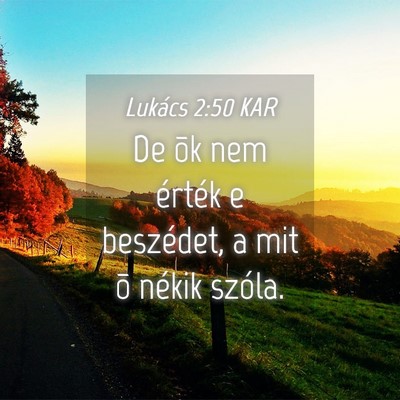 Picture 04 - Lukács 2:50 KAR - De õk nem érték e beszédet, a mit õ nékik - Bible Verse Picture
