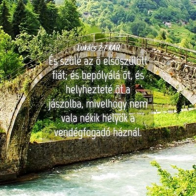 Picture 04 - Lukács 2:7 KAR - És szülé az õ elsõszülött fiát; és - Bible Verse Picture