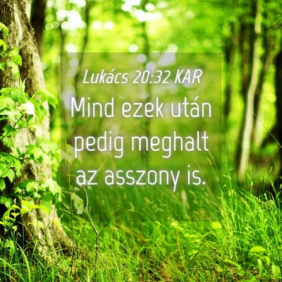 Picture 04 - Lukács 20:32 KAR - Mind ezek után pedig meghalt az asszony - Bible Verse Picture
