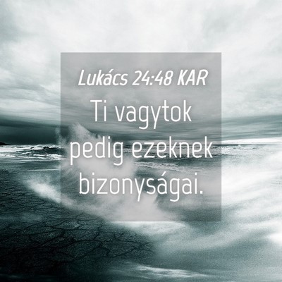 Picture 04 - Lukács 24:48 KAR - Ti vagytok pedig ezeknek - Bible Verse Picture