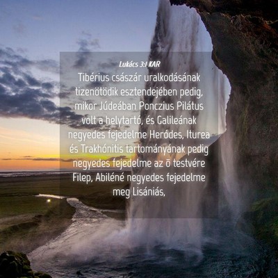 Picture 04 - Lukács 3:1 KAR - Tibérius császár uralkodásának tizenötödik - Bible Verse Picture