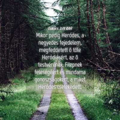 Picture 04 - Lukács 3:19 KAR - Mikor pedig Heródes, a negyedes fejedelem, - Bible Verse Picture