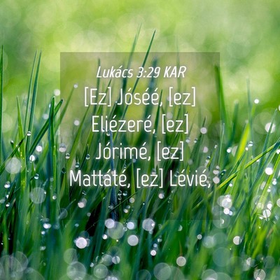 Picture 04 - Lukács 3:29 KAR - [Ez] Jóséé, [ez] Eliézeré, [ez] Jórimé, - Bible Verse Picture