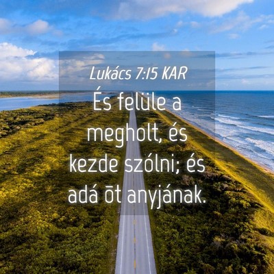 Picture 04 - Lukács 7:15 KAR - És felüle a megholt, és kezde szólni; és - Bible Verse Picture