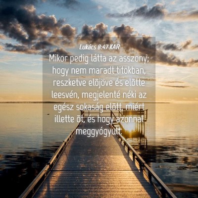 Picture 04 - Lukács 8:47 KAR - Mikor pedig látta az asszony; hogy nem maradt - Bible Verse Picture