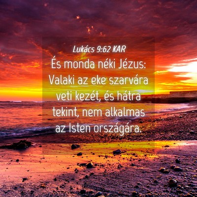 Picture 04 - Lukács 9:62 KAR - És monda néki Jézus: Valaki az eke szarvára - Bible Verse Picture