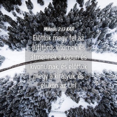 Picture 04 - Mikeás 2:13 KAR - Elõttök megy fel az [út]törõ; kitörnek és - Bible Verse Picture