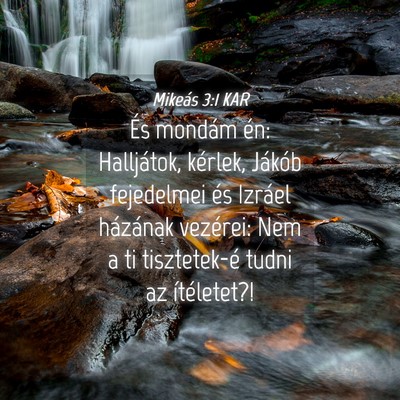 Picture 04 - Mikeás 3:1 KAR - És mondám én: Halljátok, kérlek, Jákób - Bible Verse Picture