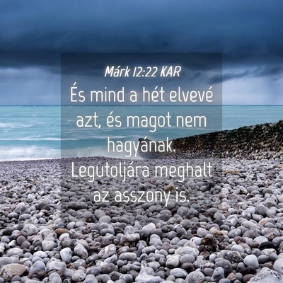 Picture 04 - Márk 12:22 KAR - És mind a hét elvevé azt, és magot nem - Bible Verse Picture