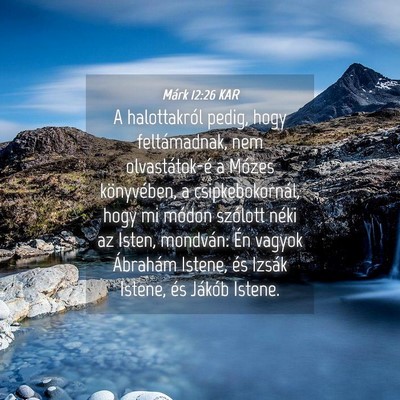 Picture 04 - Márk 12:26 KAR - A halottakról pedig, hogy feltámadnak, nem - Bible Verse Picture