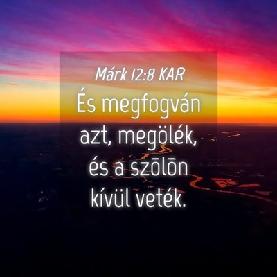 Picture 04 - Márk 12:8 KAR - És megfogván azt, megölék, és a szõlõn - Bible Verse Picture