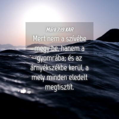 Picture 04 - Márk 7:19 KAR - Mert nem a szívébe megy be, hanem a gyomrába; - Bible Verse Picture