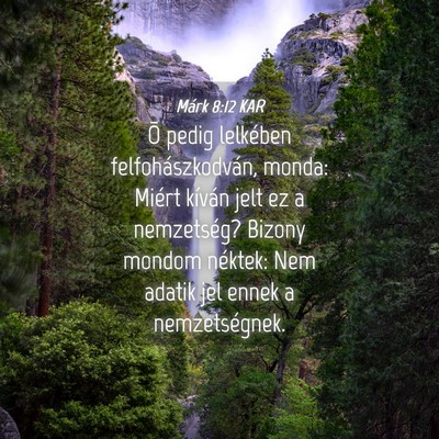 Picture 04 - Márk 8:12 KAR - Õ pedig lelkében felfohászkodván, monda: - Bible Verse Picture