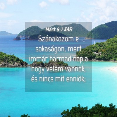 Picture 04 - Márk 8:2 KAR - Szánakozom e sokaságon, mert immár harmad - Bible Verse Picture
