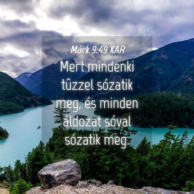 Picture 04 - Márk 9:49 KAR - Mert mindenki tûzzel sózatik meg, és minden - Bible Verse Picture