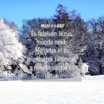 Picture 04 - Máté 11:4 KAR - És felelvén Jézus, monda nékik: Menjetek el - Bible Verse Picture