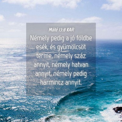 Picture 04 - Máté 13:8 KAR - Némely pedig a jó földbe esék, és - Bible Verse Picture