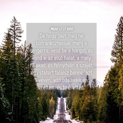 Picture 04 - Máté 17:27 KAR - De hogy õket meg ne botránkoztassuk, menj a - Bible Verse Picture