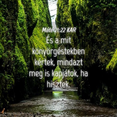 Picture 04 - Máté 21:22 KAR - És a mit könyörgéstekben kértek, mindazt meg - Bible Verse Picture