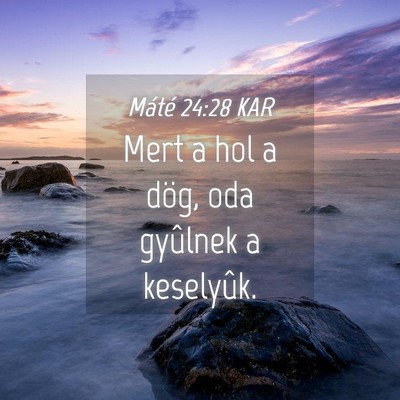 Picture 04 - Máté 24:28 KAR - Mert a hol a dög, oda gyûlnek a - Bible Verse Picture