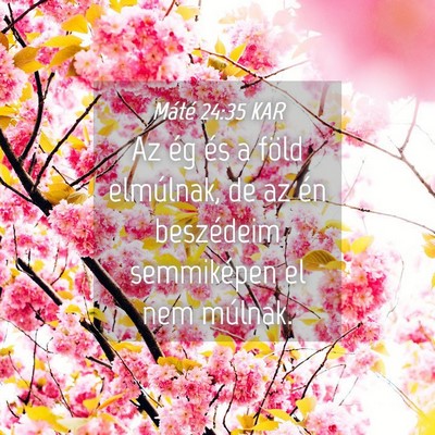 Picture 04 - Máté 24:35 KAR - Az ég és a föld elmúlnak, de az én - Bible Verse Picture