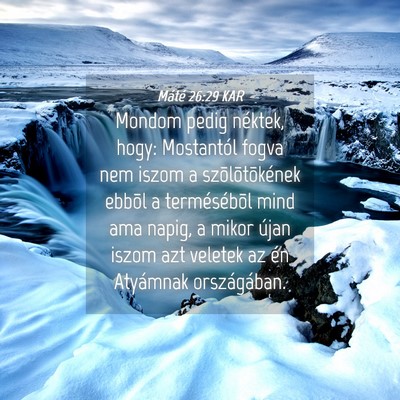 Picture 04 - Máté 26:29 KAR - Mondom pedig néktek, hogy: Mostantól fogva nem - Bible Verse Picture
