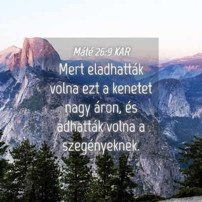 Picture 04 - Máté 26:9 KAR - Mert eladhatták volna ezt a kenetet nagy áron, - Bible Verse Picture
