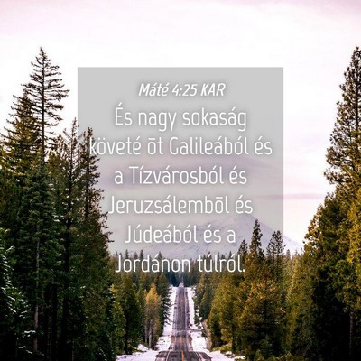 Picture 04 - Máté 4:25 KAR - És nagy sokaság követé õt Galileából és a - Bible Verse Picture