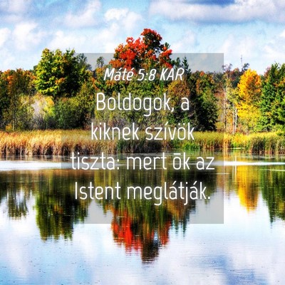 Picture 04 - Máté 5:8 KAR - Boldogok, a kiknek szívök tiszta: mert õk az - Bible Verse Picture