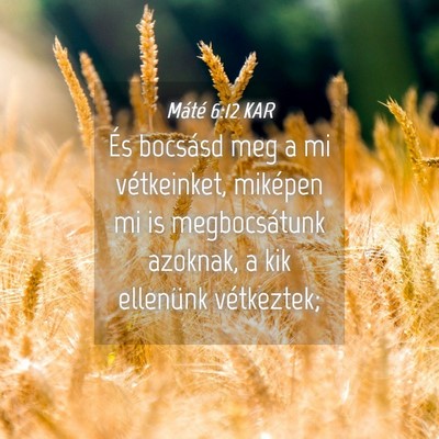 Picture 04 - Máté 6:12 KAR - És bocsásd meg a mi vétkeinket, miképen mi is - Bible Verse Picture