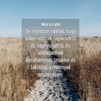 Picture 04 - Máté 8:11 KAR - De mondom néktek, hogy sokan eljõnek - Bible Verse Picture