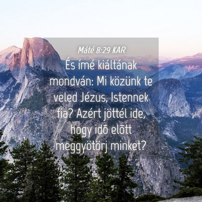 Picture 04 - Máté 8:29 KAR - És ímé kiáltának mondván: Mi közünk te - Bible Verse Picture