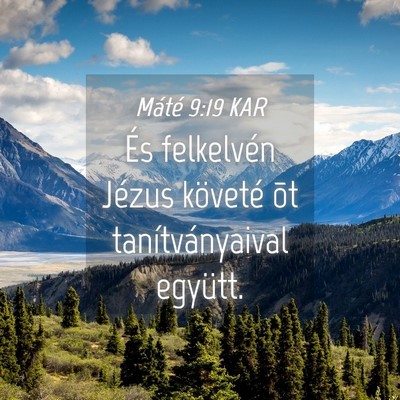 Picture 04 - Máté 9:19 KAR - És felkelvén Jézus követé õt - Bible Verse Picture