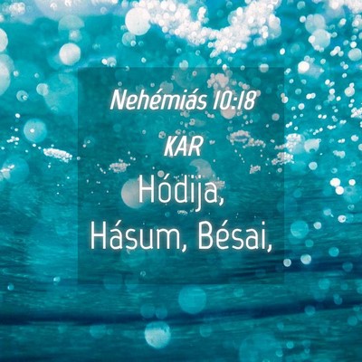 Picture 04 - Nehémiás 10:18 KAR - Hódija, Hásum, - Bible Verse Picture